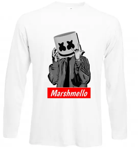 Лонгслив Marshmello cool Белый фото
