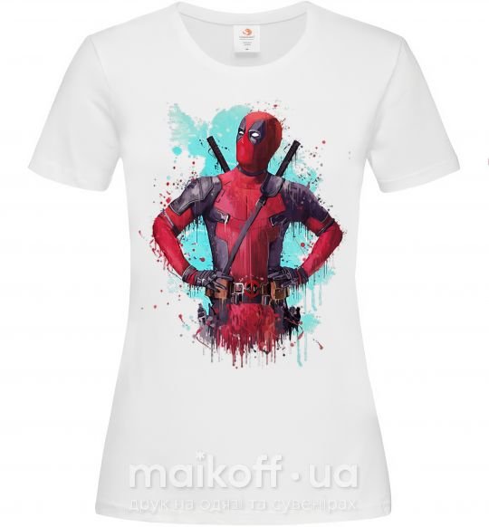 Жіноча футболка Deadpool artwork Білий фото