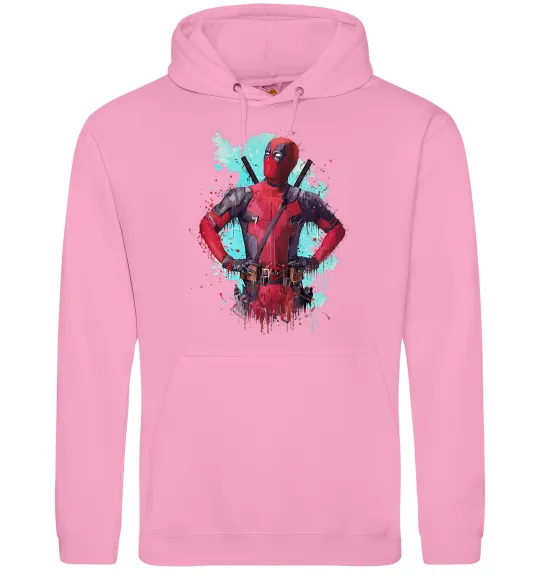 Мужская толстовка (худи) Deadpool artwork Розовый фото