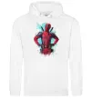 Чоловіча толстовка (худі) Deadpool artwork Білий Чоловіча толстовка (худі) Deadpool artwork Білий фото