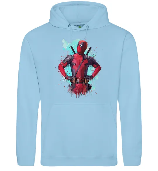 Жіноча толстовка (худі) Deadpool artwork Блакитний фото