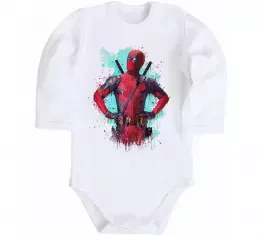 Детский боди Deadpool artwork Белый фото