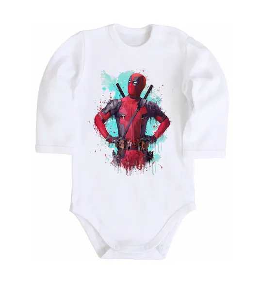 Дитячий бодік Deadpool artwork Білий фото