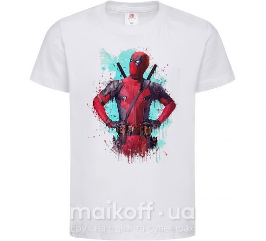 Дитяча футболка Deadpool artwork Білий фото