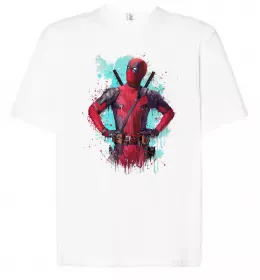 Футболка Оверсайз Deadpool f*ck you love you Белый фото