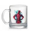 Чашка скляна Deadpool artwork Прозорий фото