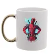 Чашка з кольоровою ручкою Deadpool artwork Золото фото
