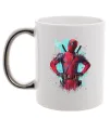 Чашка з кольоровою ручкою Deadpool artwork Срібло фото