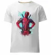 Чоловіча преміум футболка Deadpool artwork Білий фото