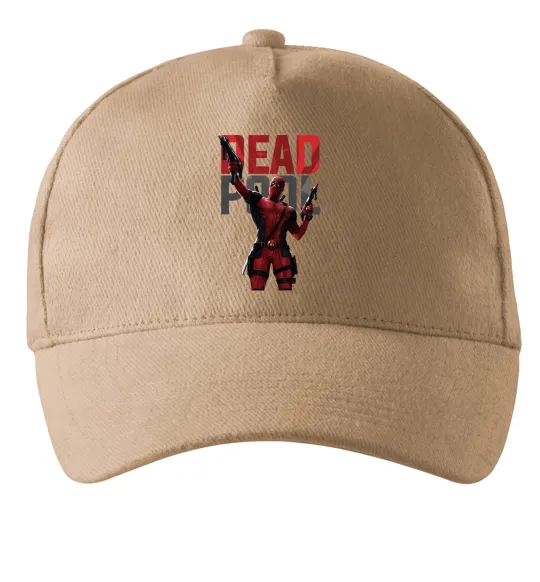 Кепка Deadpool and guns Песочный фото
