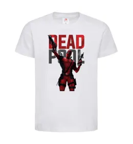 Детская футболка Deadpool face logo Белый фото