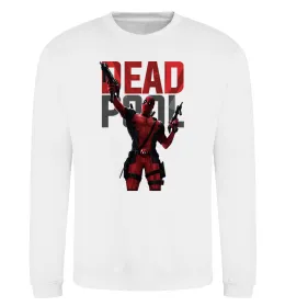 Свитшот Deadpool and guns Белый фото