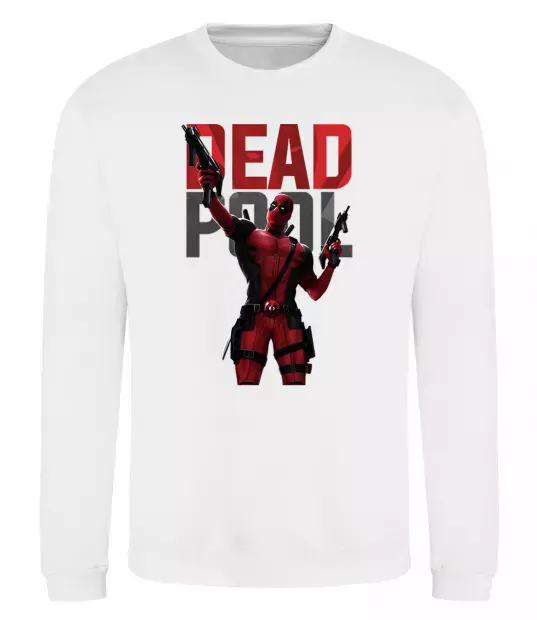 Світшот Deadpool and guns Білий фото