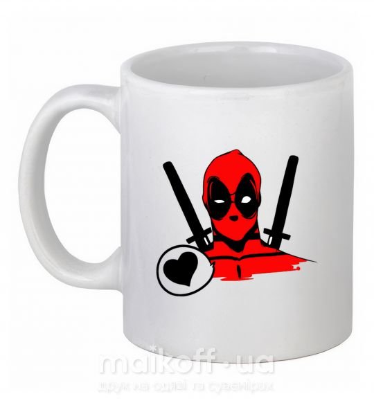 Чашка керамическая Deadpool's love Белый фото
