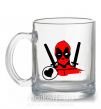 Чашка скляна Deadpool's love Прозорий фото