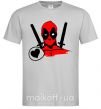 Чоловіча футболка Deadpool's love Сірий фото