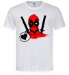 Чоловіча футболка Deadpool's love Білий фото
