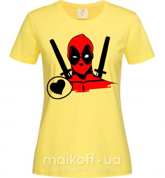 Жіноча футболка Deadpool's love Лимонний фото