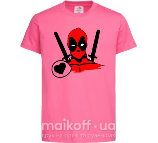 Детская футболка Deadpool's love Ярко-розовый фото