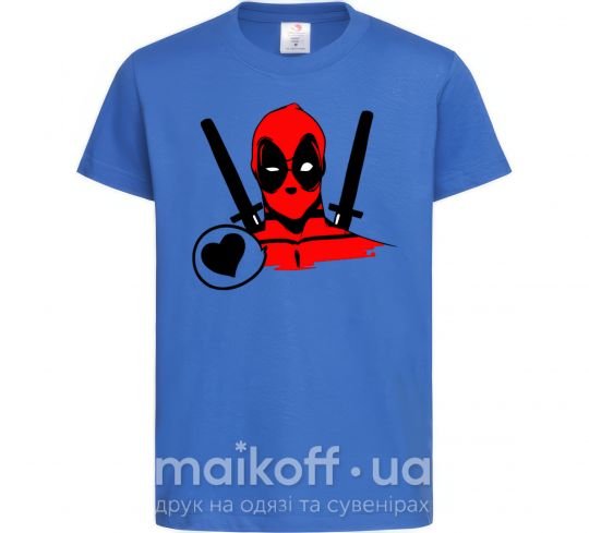 Дитяча футболка Deadpool's love Яскраво-синій фото