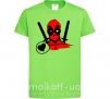 Детская футболка Deadpool's love Лаймовый фото