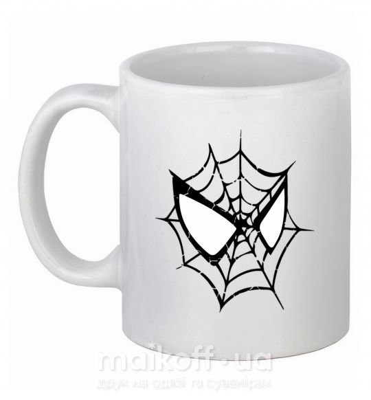 Чашка керамическая Spider man mask Белый фото