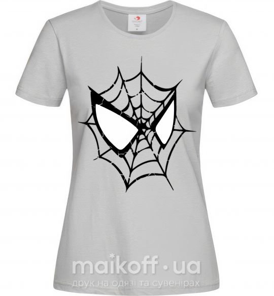Женская футболка Spider man mask Серый фото