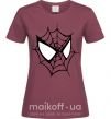 Женская футболка Spider man mask Бордовый фото