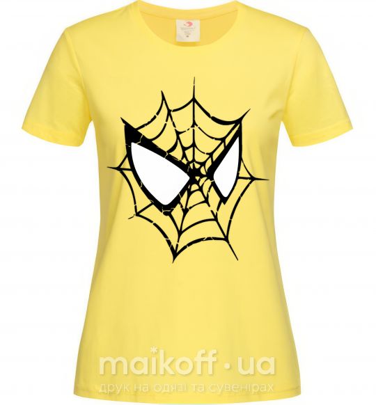Женская футболка Spider man mask Лимонный фото