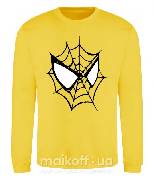 Світшот Spider man mask Сонячно жовтий фото