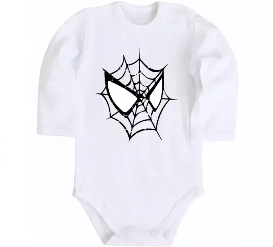 Детский боди Spider man mask Белый фото