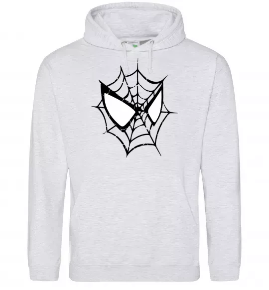 Женская толстовка (худи) Spider man mask Серый меланж фото
