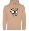 Женская толстовка (худи) Spider man mask Песочный фото