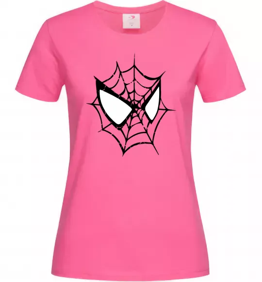 Женская футболка Spider man mask Ярко-розовый фото