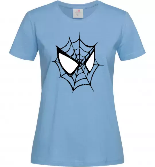 Женская футболка Spider man mask Голубой фото