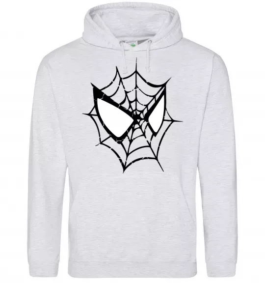 Мужская толстовка (худи) Spider man mask Серый меланж фото
