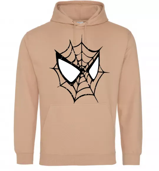 Мужская толстовка (худи) Spider man mask Песочный фото