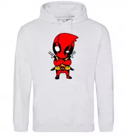 Мужская толстовка (худи) Spiderman Jump Серый меланж фото