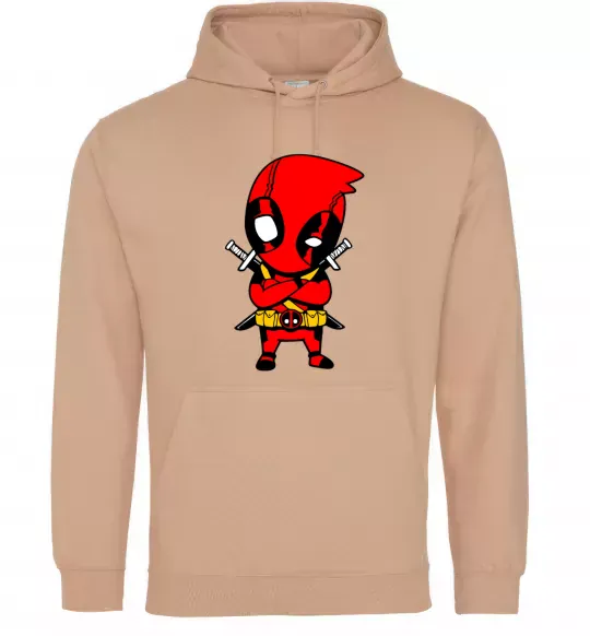 Женская толстовка (худи) Дедпул з мечами Песочный фото
