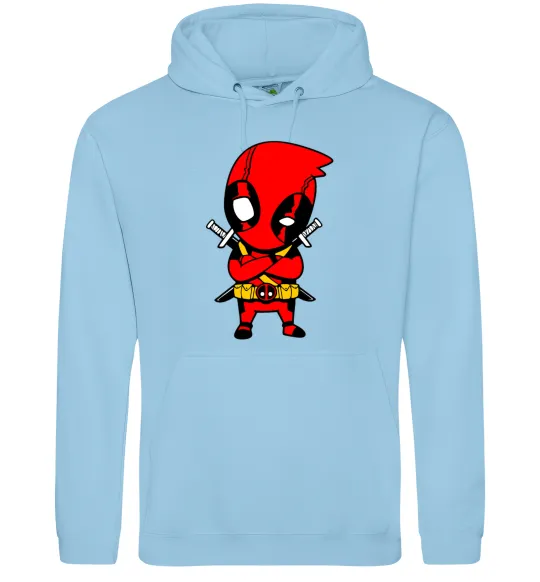 Женская толстовка (худи) Дедпул з мечами Голубой фото