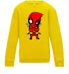 Детский Свитшот Дедпул з мечами Солнечно желтый фото