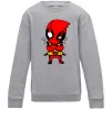 Детский Свитшот Дедпул з мечами Серый меланж фото