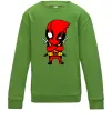 Детский Свитшот Дедпул з мечами Лаймовый фото
