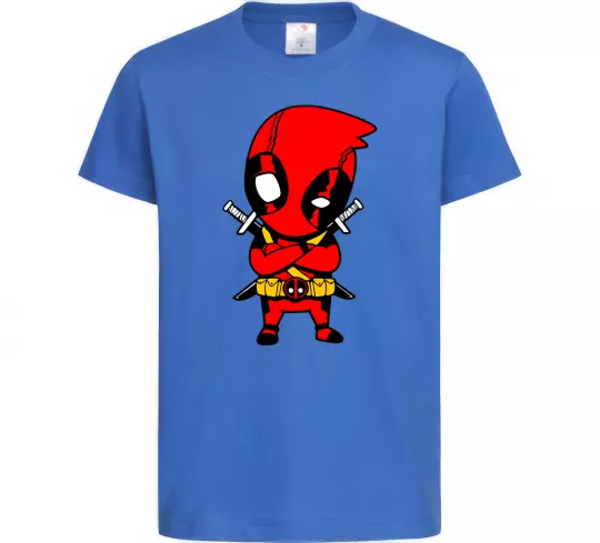 Детская футболка Дедпул з мечами Ярко-синий фото