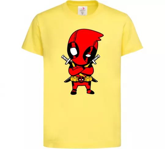 Детская футболка Дедпул з мечами Лимонный фото