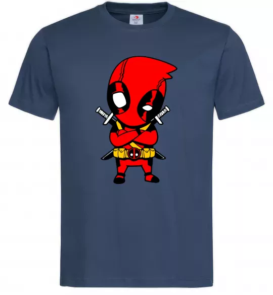 Чоловіча футболка Дедпул з мечами Темно-синій фото
