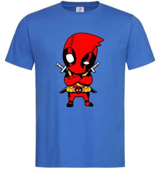 Чоловіча футболка Дедпул з мечами Яскраво-синій фото
