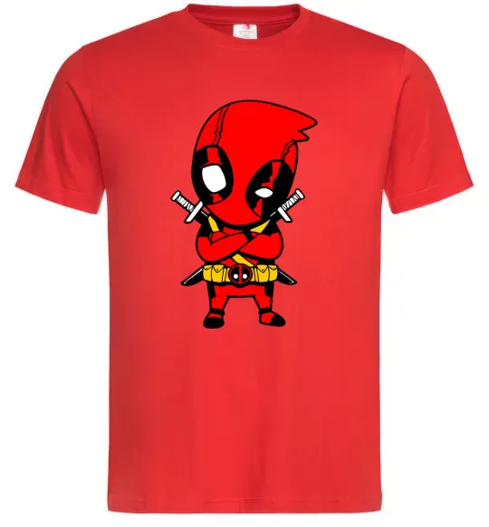 Чоловіча футболка Дедпул з мечами Червоний фото