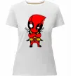 Жіноча преміум футболка Дедпул з мечами Білий фото