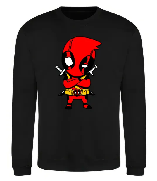 Світшот Дедпул з мечами Чорний фото